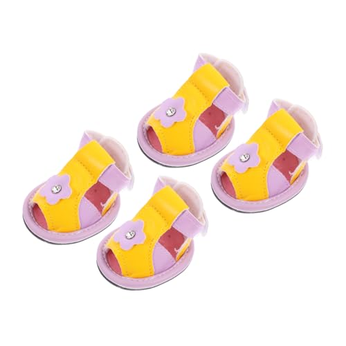 Milisten Hundeschuhe Für Heißes Wetter 4er-Pack Stiefel Für Hunde Atmungsaktive Haustierschuhe Modische Bonbonfarbe Violett Milisten Hundeschuhe Für Heißes Wetter 4er-Pack Stiefel Für Hunde Atmungsaktive Haustierschuhe Modische Bonbonfarbe Violett von Milisten