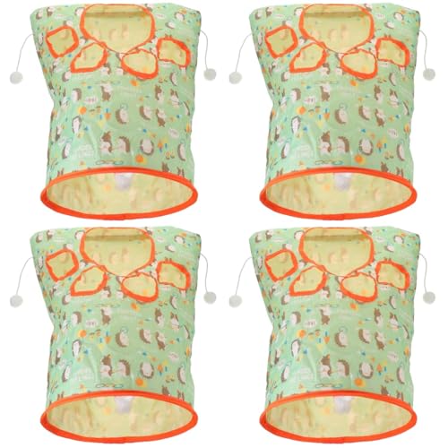 MILISTEN 4 Stücke Indoor Tunnel Interaktive Spirale Katze Spielzeug Plüsch Kätzchen Versteck Tasche von Milisten