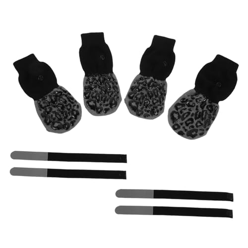 MILISTEN 4 Stück rutschfeste Hundesocken für Große Hunde Rutsch Schutzsocken für Harte Böden Leise Strapazierfähig Bequeme Indoor Pfoten Schutzsocken für Mittelgroße und Große Hunde von Milisten