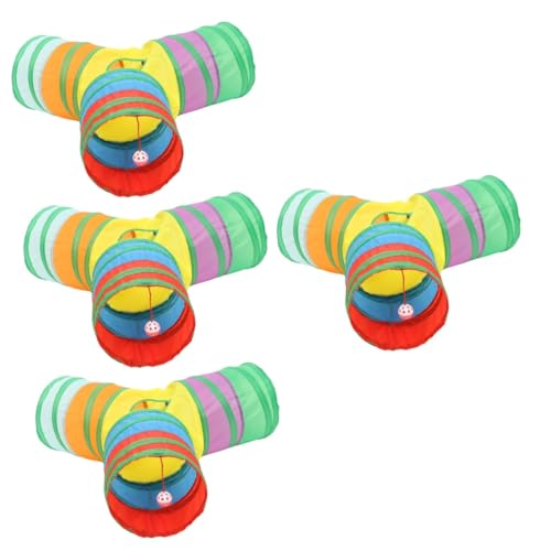 MILISTEN 4 Stücke Katzen Indoor Katzen Spaß Polyester Kätzchen Spielzeug Klapp Katze Spielzeug Y-Pass Tunnel Glocke MILISTEN 4 Stücke Katzen Indoor Katzen Spaß Polyester Kätzchen Spielzeug Klapp Katze Spielzeug Y-Pass Tunnel Glocke von Milisten
