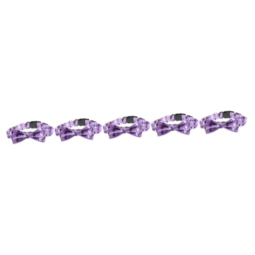 MILISTEN 5St Halloween-Kragen Hund Bowknot für Welpen Hundebogen Halloween Dekoration Halloween-Dekoration Partyhalsband für Hunde Hund Halsbekleidung Baumwolle Polyester Violett MILISTEN 5St Halloween-Kragen Hund Bowknot für Welpen Hundebogen Halloween Dekoration Halloween-Dekoration Partyhalsband für Hunde Hund Halsbekleidung Baumwolle Polyester Violett von Milisten