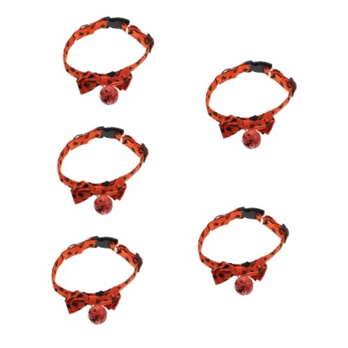 MILISTEN 5St Halloween-Kragen Katze Festival-Welpenhalsband Hundehalsketten für kleine Hunde Halloween Theme Halloween Costume Haustier Festival Pet Bow Halsband Hund Hals Polyester von Milisten