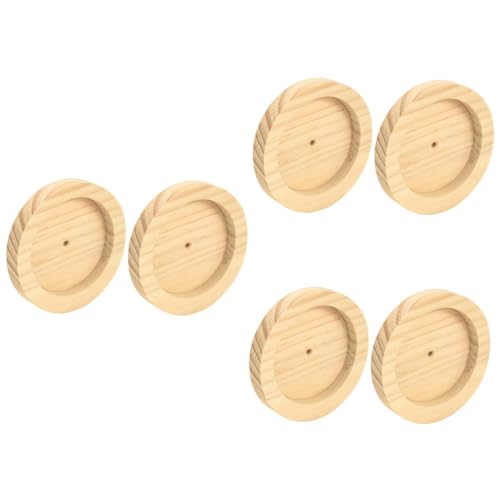MILISTEN 6 STK Zubringer Hamster Futterstation Hamster Futternapf Nager Futterschale Futterautomat für Hamster Hamsternapf in runder Form Speiseteller aus Holz Bissfester Lebensmittelhalter MILISTEN 6 STK Zubringer Hamster Futterstation Hamster Futternapf Nager Futterschale Futterautomat für Hamster Hamsternapf in runder Form Speiseteller aus Holz Bissfester Lebensmittelhalter von Milisten