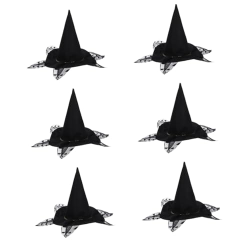 MILISTEN 6 Sätze Kleidung für Haustiere Halloween kostüm Halloween Verzierung des Haustiermantels Haustier- -Hexe Hüte Haustierzubehör Kappen Haustier-Halloween-Hut Hundemütze von Milisten