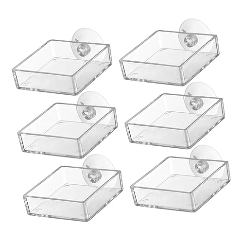 MILISTEN 6 Stück Futterschale Automatic Fish Feeder Futterautomat für Fische Tank Fischfutterspender für Aquarien Aquarium Futternapf für Fische Fischfutterspender aus Acryl Transparent von Milisten