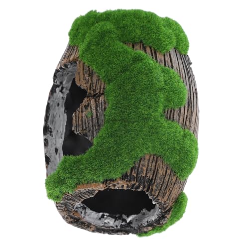 MILISTEN Aquarium Deko Betta Hideout Resin Versteck mit Moos Große Kaputte Fisch Tank Dekoration Langlebig Realistisch Multifunktional für Garnelen und Kleine Fische von Milisten