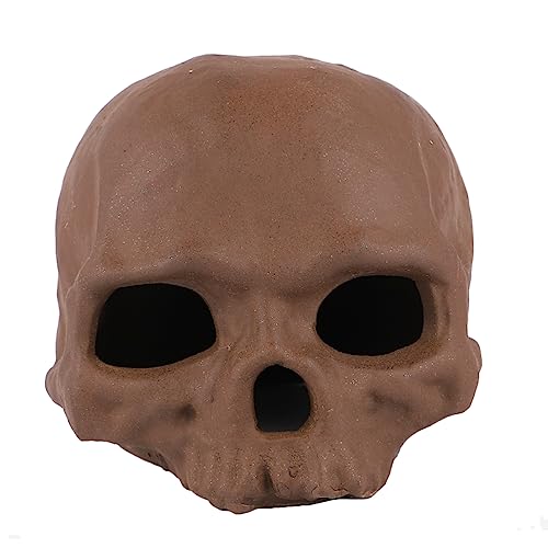 MILISTEN Aquarium Landschaftsbau Skeleton Hideaway House -Aquarium-Ornament Aquarium-Keramik-Dekoration bastelzeug handwerkskunst Aquarienverzierung künstliches Schädelhandwerk von Milisten