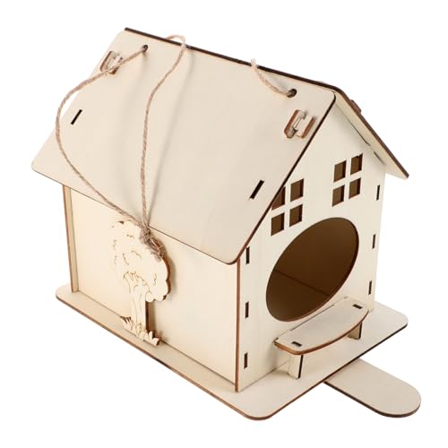 MILISTEN DIY Vogelhaus aus Holz Unvollendetes Hängendes Futterspender für Kleine Natürlicher Holz Vogelkäfig für Garten und Innenräume Handgefertigt MILISTEN DIY Vogelhaus aus Holz Unvollendetes Hängendes Futterspender für Kleine Natürlicher Holz Vogelkäfig für Garten und Innenräume Handgefertigt von Milisten