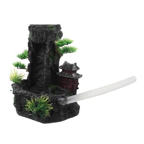 MILISTEN Faderesistentes Aquarium-dekor aus Resin Naturgetreues Landschaftsornament mit Sand-Wasserfall Fördert Wasserzirkulation und Sauerstoffversorgung Geeignet für Fisch von Milisten