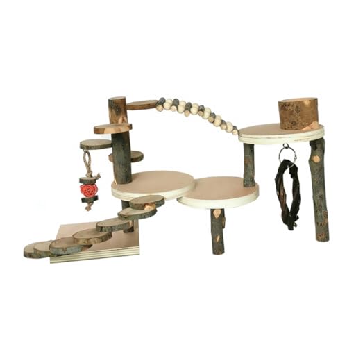 Milisten Holzleiter-Spielzeug Für Hamster Kletterspielzeug Für Papageien Für Kleintiere Bewegung Für Rennmäuse Mäuse Ratten Vögel Praktisch Langlebiges Haustierspielzeug Zufälliger Stil von Milisten