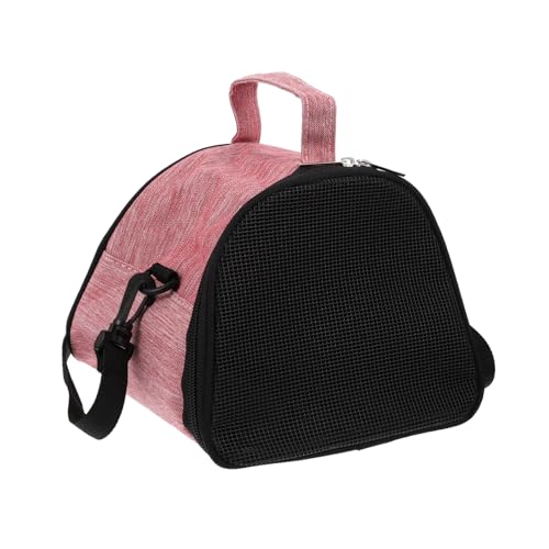 MILISTEN Hamster Aus Tasche Papageienträger Outdoor-zubehör Outdoor-Rucksack Hamster-tragekäfig Kleiner Haustierträger Haustier Tragbar Halterung Reisen Rosa Oxford-Stoff Einstellbar von Milisten