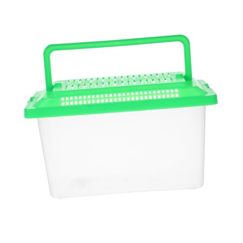 MILISTEN Handlicher Tragbarer Aquarienbehälter für Fische und Schildkröten Transparente Transportbox aus Strapazierfähigem für Kleintiere Hamster und Reptilien mit Zufälliger Farbauswahl von Milisten