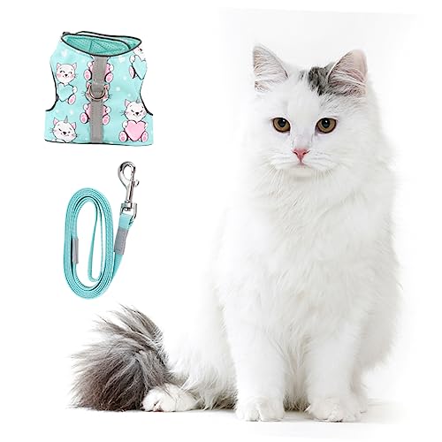 MILISTEN Katze und Leine Polyester Katzennetzmaterial Spazierengehen für Katzen Reflektierendes Design Sicher Größe M MILISTEN Katze und Leine Polyester Katzennetzmaterial Spazierengehen für Katzen Reflektierendes Design Sicher Größe M von Milisten