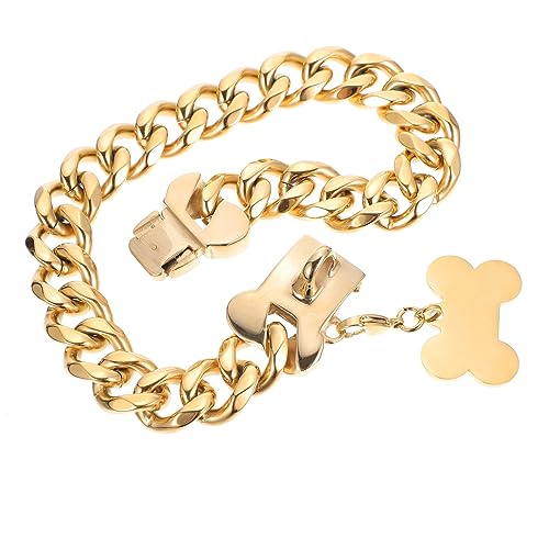 MILISTEN Haustierhäufigkeit Halskette Hund Kette Halsband Kette Hundehalsband Kleines Hundehalsband Entzückende Hundehalskette Für Große Hunde Welpenhalsband Kragen Golden Stahl MILISTEN Haustierhäufigkeit Halskette Hund Kette Halsband Kette Hundehalsband Kleines Hundehalsband Entzückende Hundehalskette Für Große Hunde Welpenhalsband Kragen Golden Stahl von Milisten