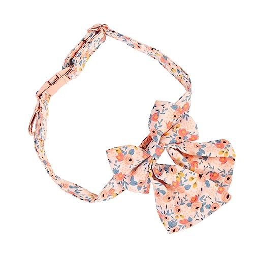 MILISTEN Haustierhalsband Halsband für Welpen Katzenhalsband Bogen Zubehör Name hundekragen hundehalstuch hundehalsbänder Pet Bowknot -Kragen Bowknot -Haustierkragen Reine Baumwolle Orange von Milisten