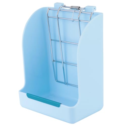 Milisten Pet Rabbit Grass Feeding Rack Robuste Heuraufe Für Kaninchen Und Kleintiere Mit Federdesign Für Chinchillas Und Meerschweinchen Blau von Milisten