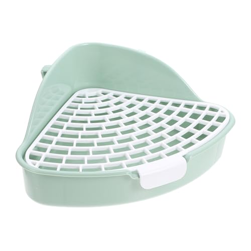 Milisten Kasten Kaninchentoilette Hamster klo hasentoilette kleine Tiertoilette Hase als Haustier Queen-Bettwäsche Kaninchenkäfig Meerschweinchen-Toilette Hasenzubehör Ecke Reinigungsmittel von Milisten