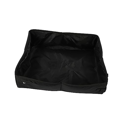 MILISTEN Kasten zusammenklappbare Katzentoilette Katzensandbehälter tragbar Haustiere Falten Plaudern klein dustbin katzentoiletten katzenstreu Sandhalter für Katzen 600d Oxford-Stoff Black von Milisten