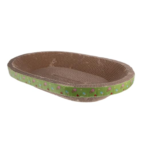 MILISTEN Katzenkratzbrett Katzenstreu Katzenkratzer Aus Pappe Katzenkratzbett Ovaler Katzenkratzer Katzen-kratzunterlage Kratzschale Für Katzen Kratzbaum Für Katzen Katzenmöbel Wellpapier von Milisten