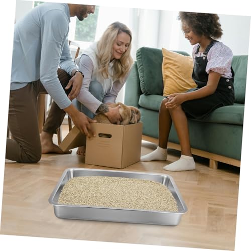 MILISTEN Katzenstreu Box Große Kapazität Robust Langlebig Offen Kleine Katzentoilette Tragbar für Kätzchen und Reisegebrauch Hygienisch und Formstabil für Sauberes Zuhause von Milisten