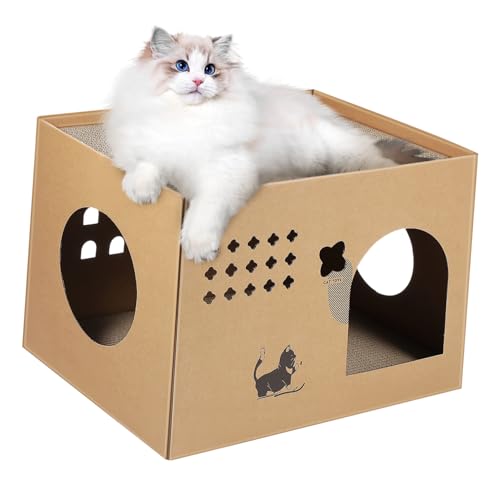 MILISTEN Katzenbett Karton Outdoor Katzenhäuser Dekorative Muster Katzenhaus MILISTEN Katzenbett Karton Outdoor Katzenhäuser Dekorative Muster Katzenhaus von Milisten