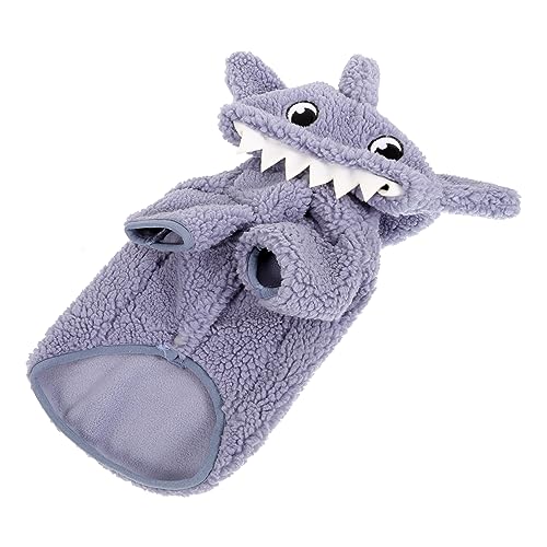 MILISTEN Winter Hundekleidung Hoodie Für Kleine Hunde Adorable Shark Style Warme Und Bequeme Kleidung Für Herbst Und Winter Und Langlebig von Milisten