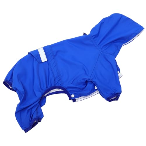 MILISTEN Reflektierender vierbeiniger Regenmantel für kleine Hunde reflektierender Kapuzenpullover Hundehoodies für kleine Hunde Poncho Regenjacke wasserdichte Regenbekleidung für Welpen von Milisten