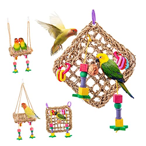MILISTEN Papageien-schaukelspielzeug Vogel-kauspielzeug Seil Papageien-beißspielzeug Für Den Käfig Sichere Unterhaltung Für Vögel Zufällige Farbe MILISTEN Papageien-schaukelspielzeug Vogel-kauspielzeug Seil Papageien-beißspielzeug Für Den Käfig Sichere Unterhaltung Für Vögel Zufällige Farbe von Milisten