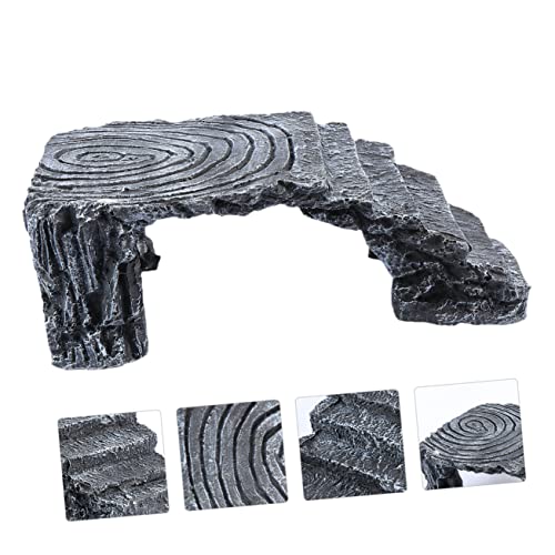 MILISTEN Schildkrötenterrasse Aquarium Dekoration Künstliche Fische Aquarium Höhlendekoration Aquatic Crested Kit Belüfter Gecko Dock Künstliche Aquarienpflanze Froschplattform von Milisten