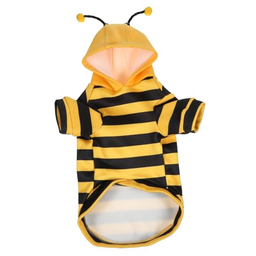 MILISTEN Süße Bienenkostüme Wärme Halloween-Outfit Für Hunde Weicher Fleece Mittelgroßer Hunde-Hoodie Haustierbekleidung Größe XL von Milisten