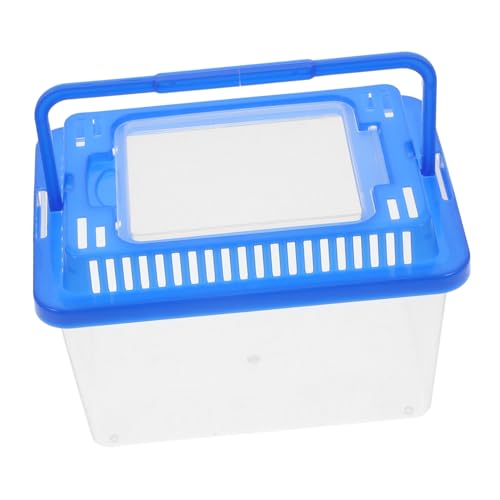 Milisten Handliches Aquarium Mit Deckel Großer Transparenter Behälter Für Goldfische Schildkröten Und Reptilien Robustes Kunststoff-Terrarium Für Haustierhaltung Und Transport von Milisten