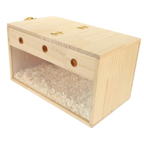 MILISTEN Holz-vogelhaus Nistkasten Für Papageien Und Sittiche Transparentes Design Sicher Für Vögel Fütterungsöffnung Für Kleine Vögel Wetterfest Und von Milisten