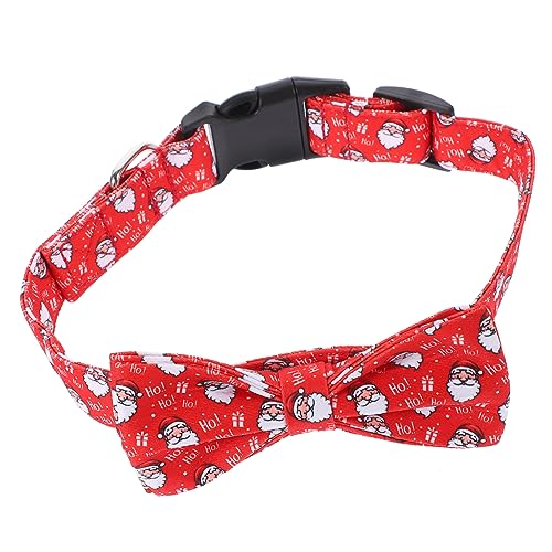 MILISTEN Verstellbares Katzenhalsband mit Süßer Weihnachts Schleife Dickes Welpenhalsband für Kleine Hunde Festliches Haustierzubehör für Alltag Party und Fotoshootings von Milisten