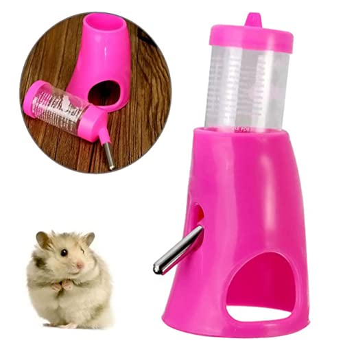 MILISTEN Wasserflaschenspender Für Hamster Travipod Rosa Doppelte Wasserflasche Trinkflasche Für Hamster Rosa Aus Wasserspender Für Hamster -trinkbrunnen Trinkflaschen Guckloch von Milisten