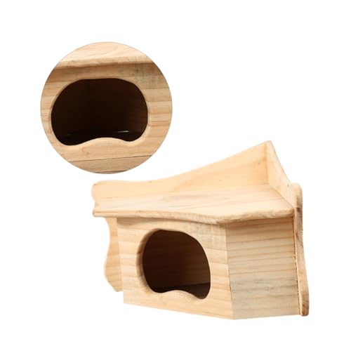 MILISTEN für Hamsterhäuser aus Holz Hamsterkäfig Chinchilla Kaninchen Nagetier Nest Hamster käfig Hamster cage blockbohlenhaus Eichhörnchenhaus Hamsterhütte aus Holz Protokoll von Milisten