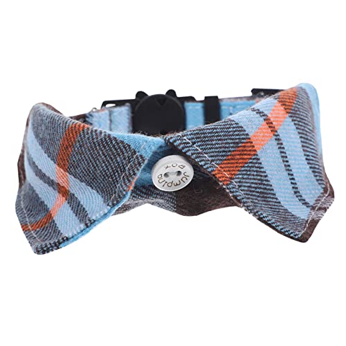 Milisten Katzencollar Mit Verstellbarem Sicherheitsverschluss Und Glitzerndem Glöckchen Modisches Karomuster Aquablau Für Kätzchen Und Große Katzen Bequem Und Dekorativ von Milisten