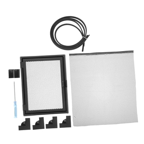 Milisten 1 Satz Antisprungnetz für Aquarien DIY magnetische Aquariumdeckel Abdeckungen für Aquarien Ersatz des magnetischen Aquariumdeckels Aquariumnetz Fischtankdeckel Plastik Schwarz von Milisten