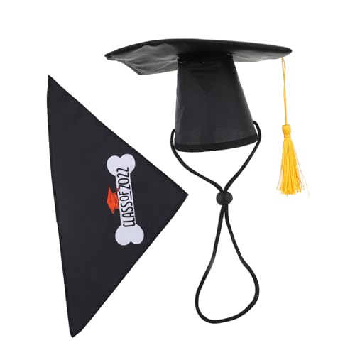 Milisten 1 Satz Doktorhut -Set Abschluss Welpen-Bandana Hundebandanas Bandanas für Hunde Graduierungskappe für Haustier Party-Hundekleidung Hundezubehör Polyester Schwarz Milisten 1 Satz Doktorhut -Set Abschluss Welpen-Bandana Hundebandanas Bandanas für Hunde Graduierungskappe für Haustier Party-Hundekleidung Hundezubehör Polyester Schwarz von Milisten