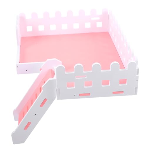 Milisten 1 Satz Hamster-Kletterleiter Hamster hamsterspielzeug nager Hamster-Labyrinth- Kletterleiter für Haustiere Leiter für Hamster Bambus Rosa von Milisten