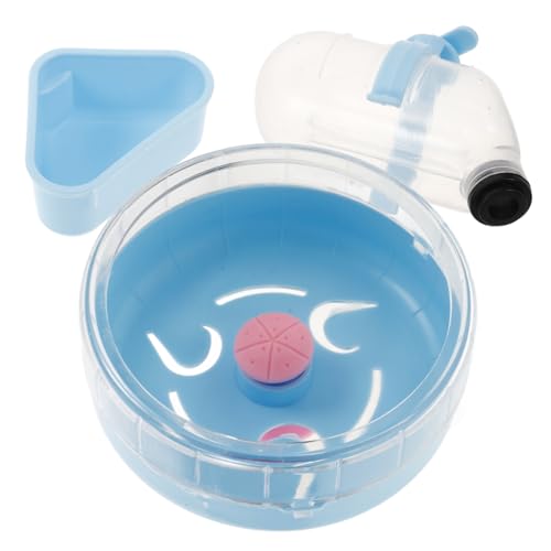 Milisten 1 Satz Hamster-laufrad-trinkbrunnen Zubehör Für Haustierkäfige Käfigzubehör Für Meerschweinchen Laufrad Für Hamster Meerschweinchen Wasserflasche Chinchilla-Rad Abs Sky-Blue von Milisten