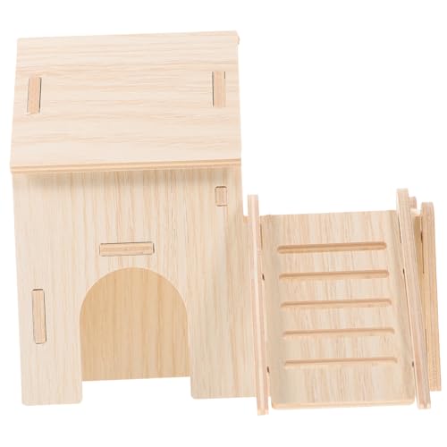 Milisten Holz Hamsterhaus Für Zwerghamster Und Meerschweinchen Natürlicher Holzversteck Für Kleine Haustiere Spielhaus Mit Vielseitiger Nutzung Für Spiel Und Verstecken von Milisten