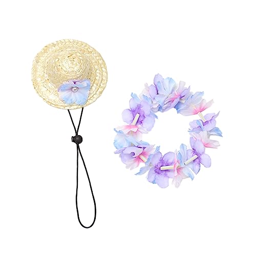 Milisten Hawaiian Hüte Blumenkranz Für Hunde Kostenloses Sommer-zubehör Für Fotoshootings Atmungsaktive Hundekleidung Für Strand Reisen Partys Violett von Milisten