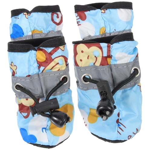 Milisten 1 Satz Hundeschuhe Mit Weicher Sohle Haustiere Stiefeletten Gesamt Welpe Geschmeidig Für Griffe Schuhhund Schützend Hundestiefel Pfote Dekorative Hundehuhe Blue Weicher Stoff von Milisten