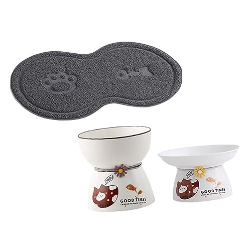 Milisten 1satz Elevated Cat Bowl Ergonomische Katzenfutternäpfe Mit Nackenstütze rutschfest Hochwertiger Teiliges Für Katzenfutter Und Wasser Inklusive Unterlage Milisten 1satz Elevated Cat Bowl Ergonomische Katzenfutternäpfe Mit Nackenstütze rutschfest Hochwertiger Teiliges Für Katzenfutter Und Wasser Inklusive Unterlage von Milisten