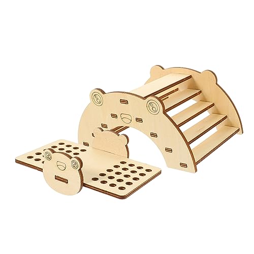Milisten 1 Satz Swing -widray - Klein DIY Hamsterwippe Brücke Für Hamster Hamsterspielzeug Chinchilla-wippe DIY- Für Hamster Hamsterbrücke Ratten Hölzern von Milisten