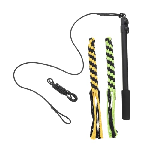 Milisten 1 Satz Teleskopischer Hundeteaser für Hunde Pole Interactive Toys for Dogs Dog Toy Teleskop-Stange für Welpen Hundespielzeug zum Spazierengehen Rutschfester Griff aus Schwamm Black von Milisten