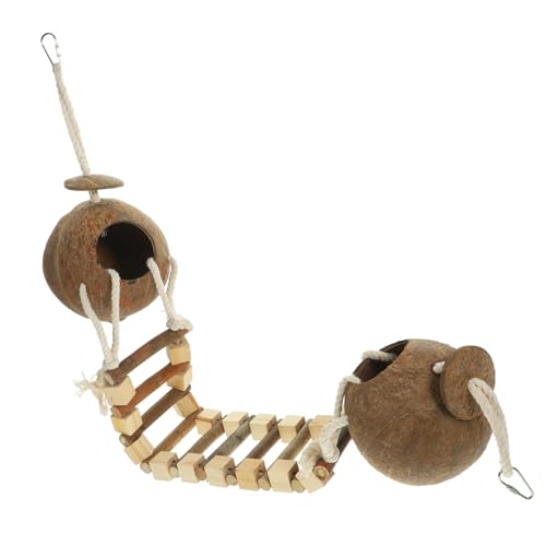 Milisten 1 Satz Vogelhaus aus Kokosnuss mit Leiter Hängendes für Wellensittiche und Andere Vögel Multifunktionale und Spielstätte Leicht und Platzsparend Langlebig und Sicher Milisten 1 Satz Vogelhaus aus Kokosnuss mit Leiter Hängendes für Wellensittiche und Andere Vögel Multifunktionale und Spielstätte Leicht und Platzsparend Langlebig und Sicher von Milisten