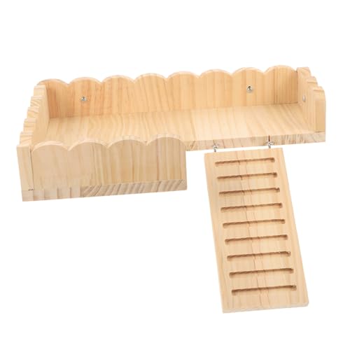 Milisten Käfigplattform Für Meerschweinchen Und Hamster Mit Leiter – Kletterspielzeug Aus Holz Für Die Bewegung Von Haustieren Milisten Käfigplattform Für Meerschweinchen Und Hamster Mit Leiter – Kletterspielzeug Aus Holz Für Die Bewegung Von Haustieren von Milisten