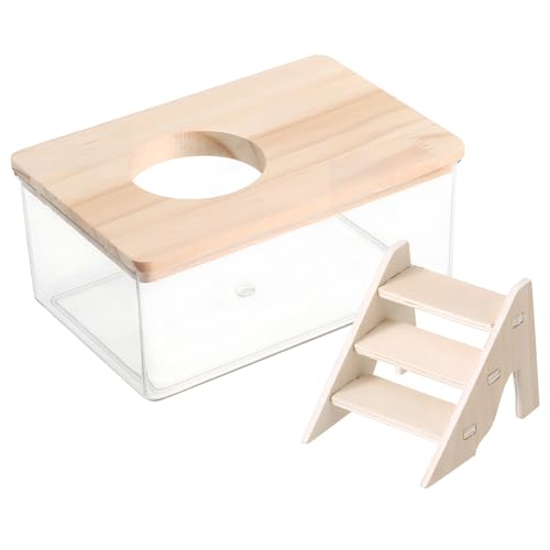 Milisten 1 Set Hamsterbadezimmer Hamstersubstratbehälter Hamstersandbad Mit Leiter Hamsterzubehör Grabsandbehälter Hamsterbadewanne Hamsterbedarf Holz Transparent Milisten 1 Set Hamsterbadezimmer Hamstersubstratbehälter Hamstersandbad Mit Leiter Hamsterzubehör Grabsandbehälter Hamsterbadewanne Hamsterbedarf Holz Transparent von Milisten