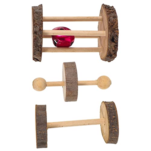 Milisten Bell Roller Holzrad Spielzeug-Set für Meerschweinchen Hamster Kauspielzeug 3er-Pack Haustier-holzspielzeug für Kleintiere Milisten Bell Roller Holzrad Spielzeug-Set für Meerschweinchen Hamster Kauspielzeug 3er-Pack Haustier-holzspielzeug für Kleintiere von Milisten